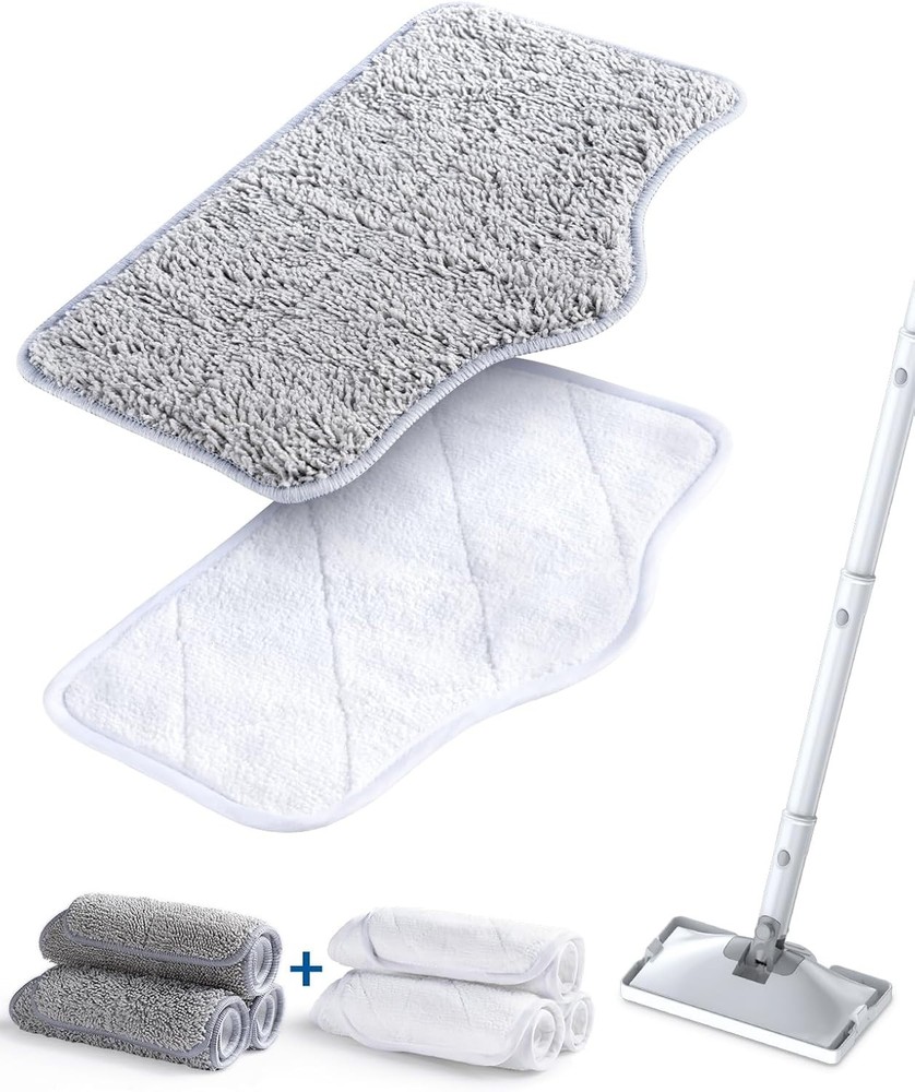Durable 6-Pack Replacement Pads - Reusable Microfiber Cloths