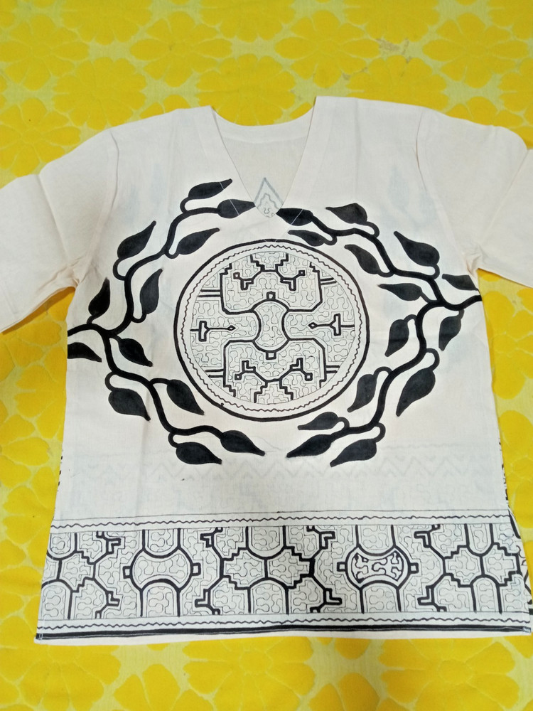 Shipibo Native unisex painted shirt