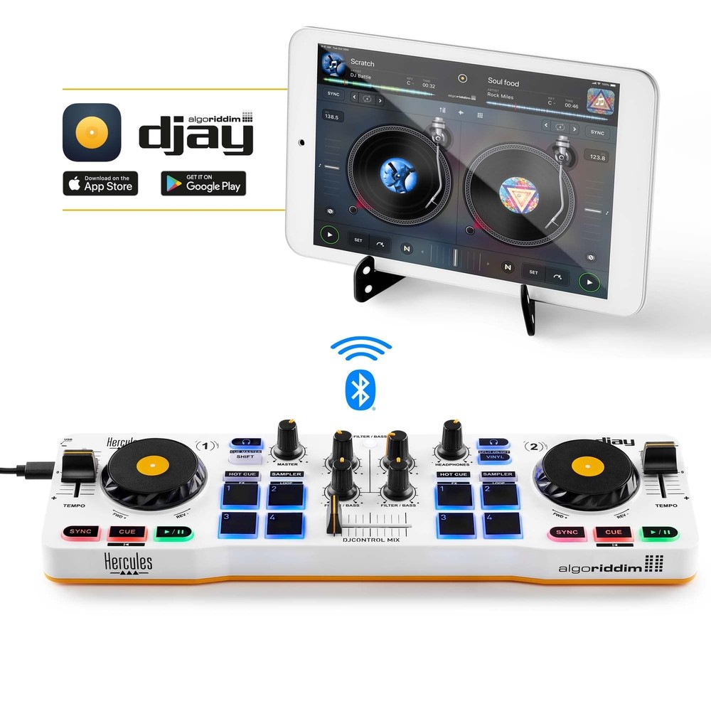 Hercules DJControl Mix – Bluetooth Wireless DJ Controller for Smartphones (iO...