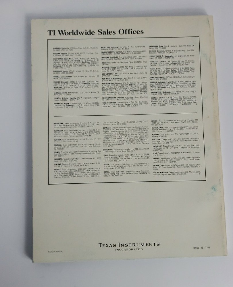 Texas Instruments Linear & Interface Circuits Master Selection Guide LCC-3290
