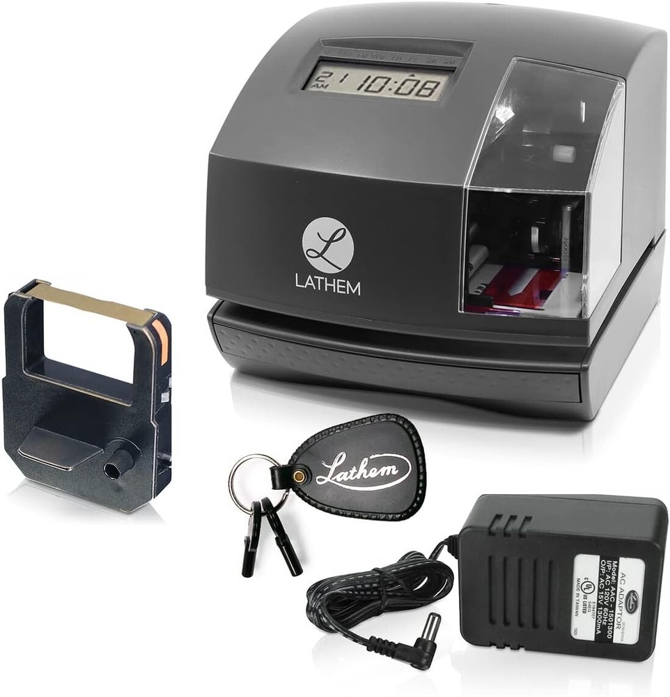Time Clock Machine and Document Stamp, Employee Clock in and Out System for S...