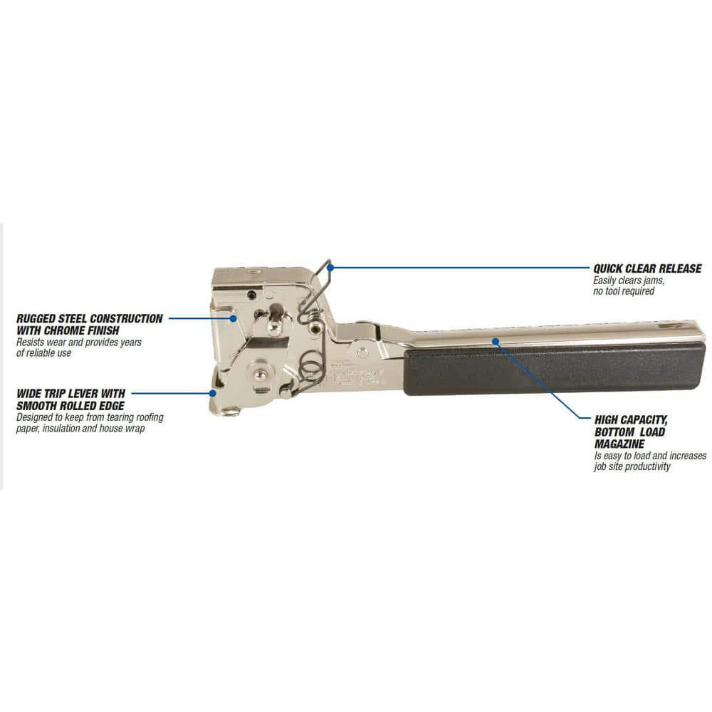 Paslode HT-550 Hammer Tacker 1/2"W-Crown Heavy-Duty Stapler Type W (1-Piece)