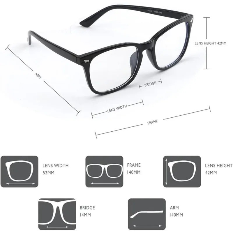 Blue Light Blocking Glasses 2 Pack Computer Screen Eyewear Gaming Glasses