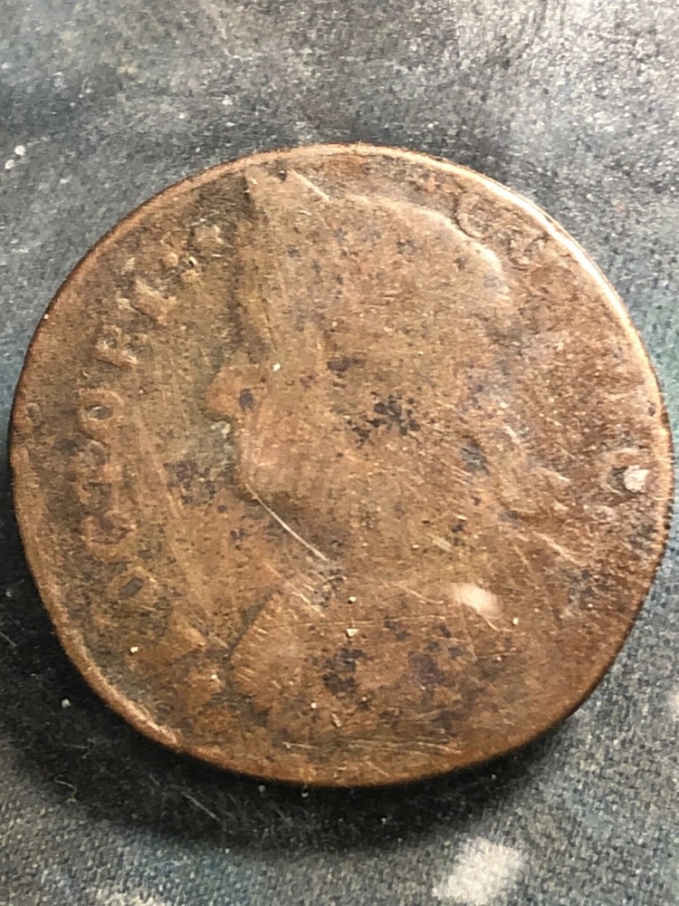 Colonial Connecticut Copper Half Cent!