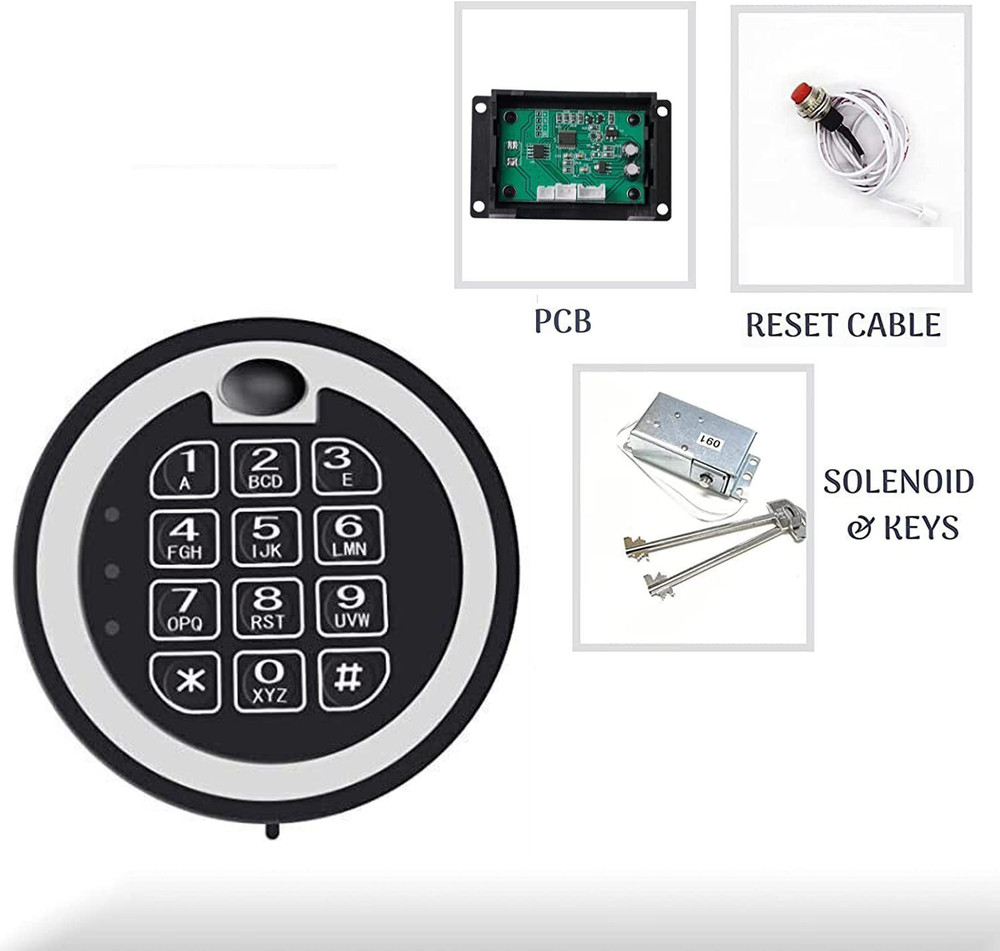 Replace Mesa MSL 500 Safe Lock Electronic Solenoid Lock With 2 Override Keys