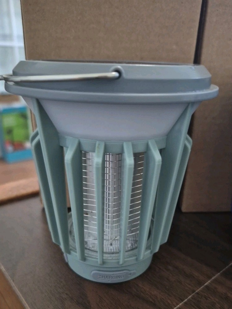 NEW! WISELY 2 PACK SOLAR "BUG" ZAPPER LANTERNS! SOLAR & RECHARGEABLE!