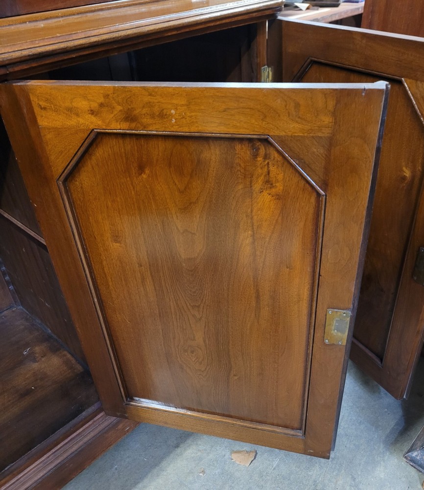 EXCEPTIONAL AMERICAN VICTORIAN WALNUT AND BURL BOOKCASE