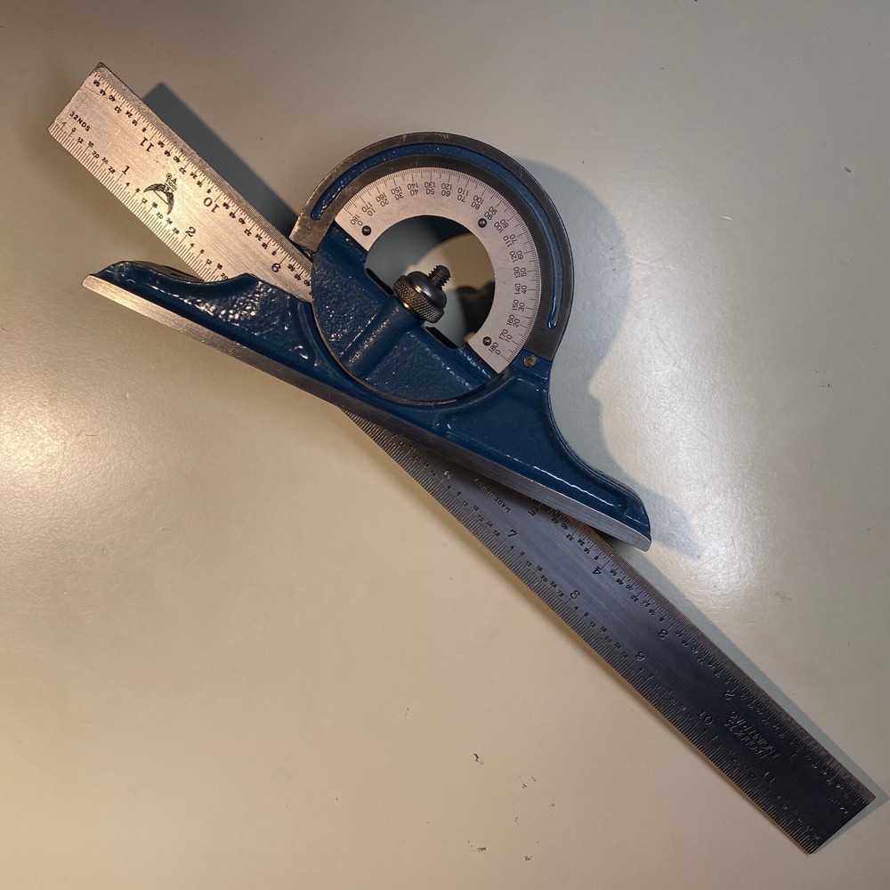 DASQUA Protractor + 12" Combination Square Blade Tempered