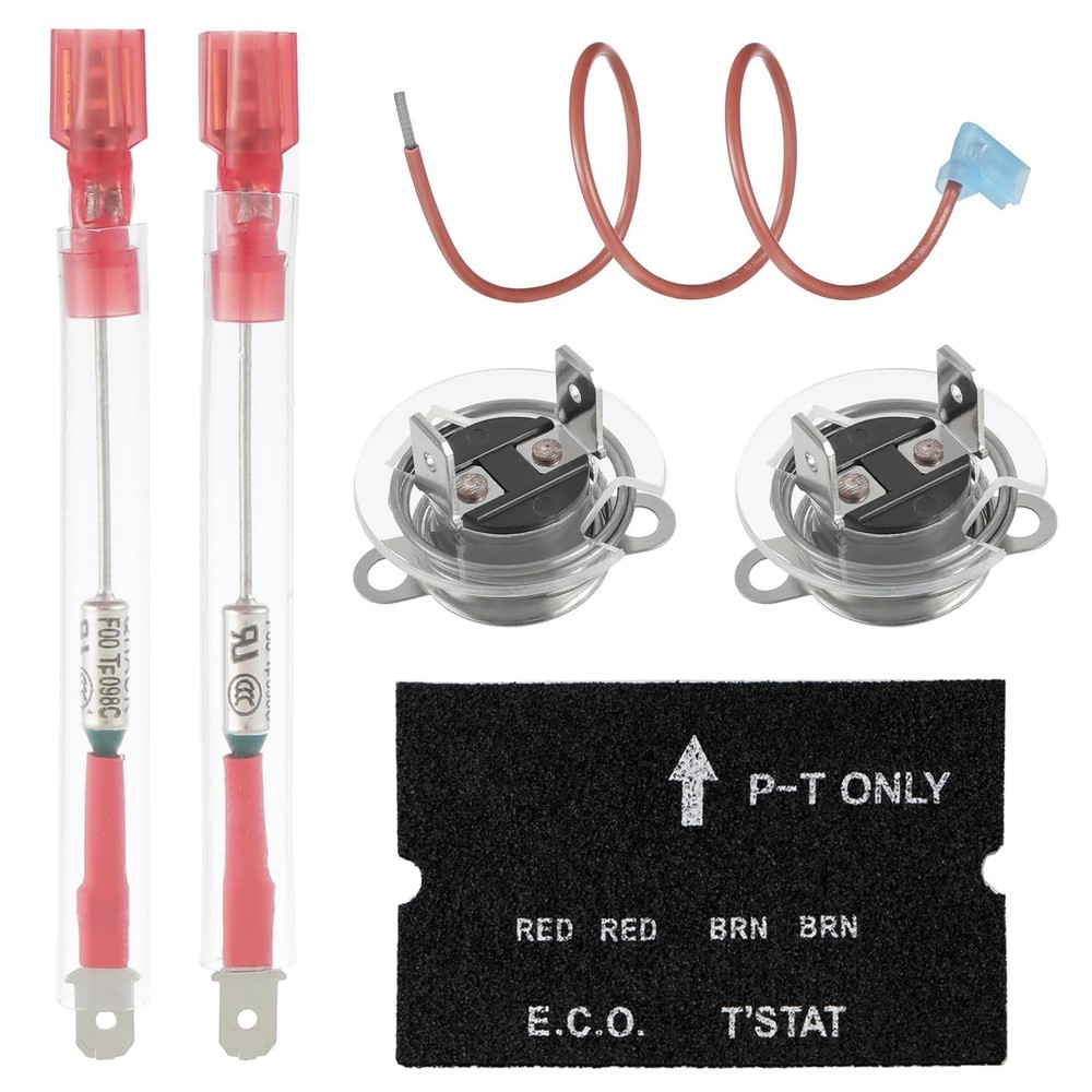 Lrichy RV Water Heater Thermal Cutoff & ECO Thermostat Assembly 1 Pack, Black