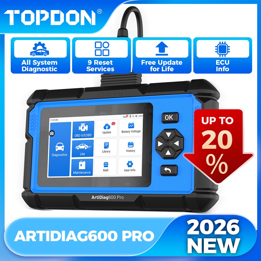 TOPDON AD600S AD600PRO OBD2 Scanner All System Diagnostic Tool Car Code Reader