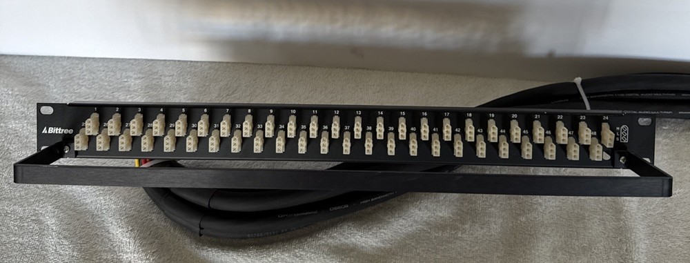 Bittree Patchbay Panel 48 Point #BO-E3FD25M4MIO Audio Visual Pro Grade