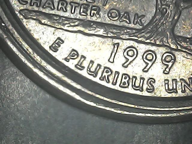 Double Struck Quarter - Statehood error - BU 1999 Connecticut