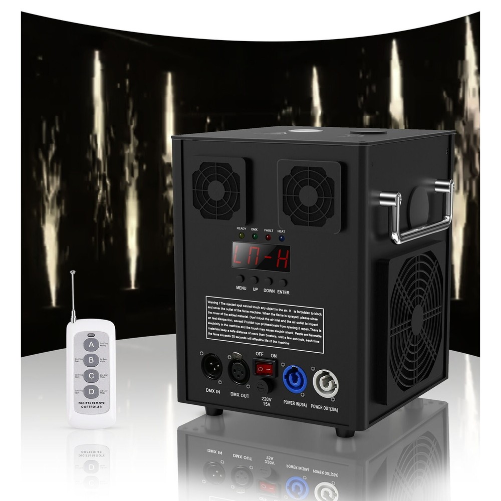 2PCS 700W Cold Spark Machine Firework Stage Effect DMX Wedding with Flight Case