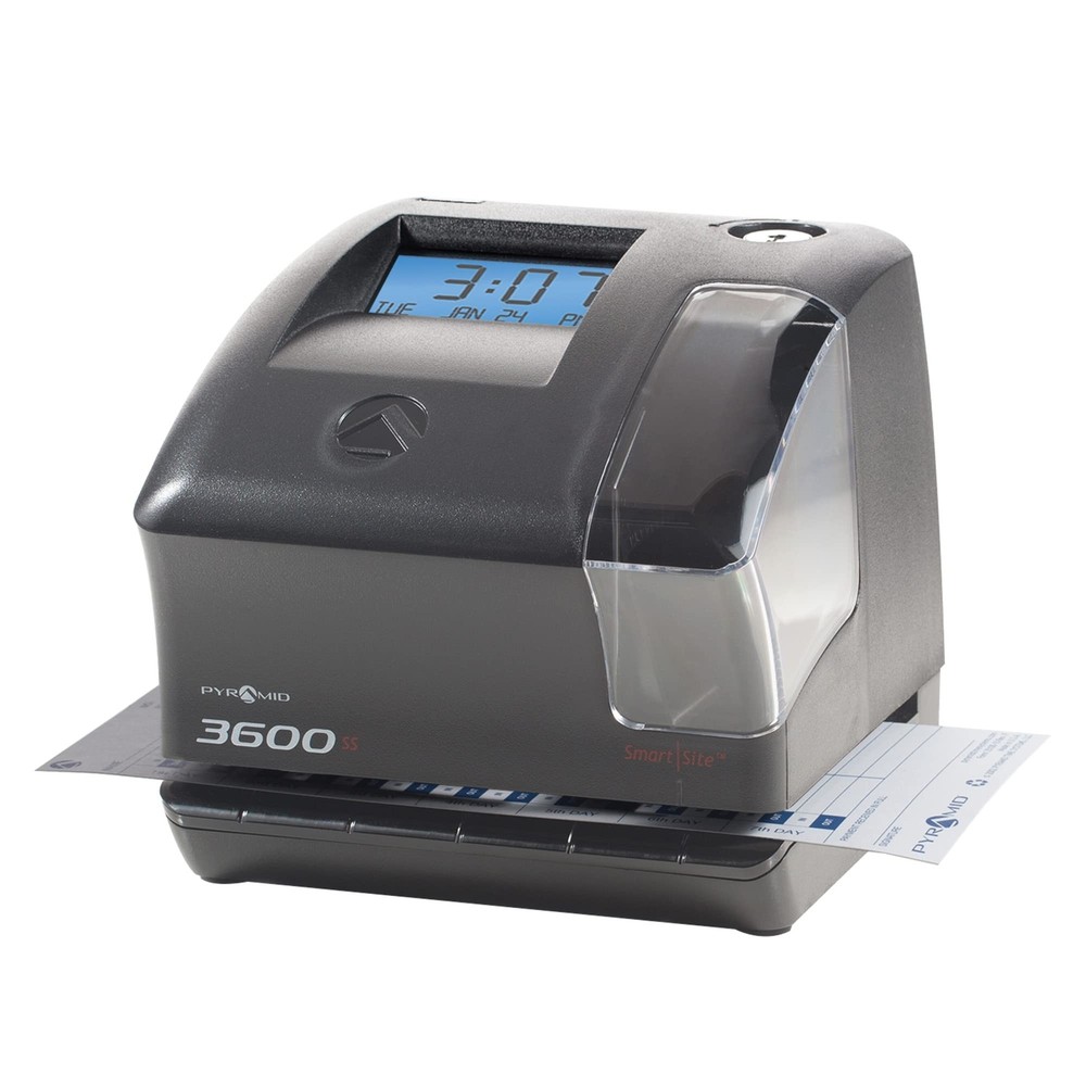 Pyramid Time Systems Model 3600SS SmartSite Time Clock and Document Stamp, Sm...