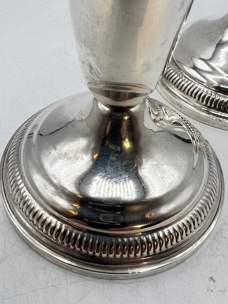 sterling silver candle stick holders