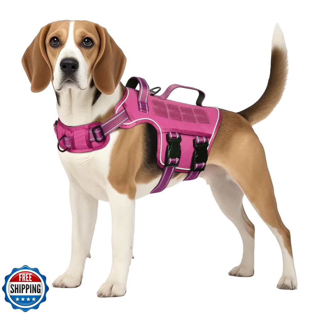 Tactical Dog Harness Medium Sized, Heavy Duty No Pull Dog Harness with Handle