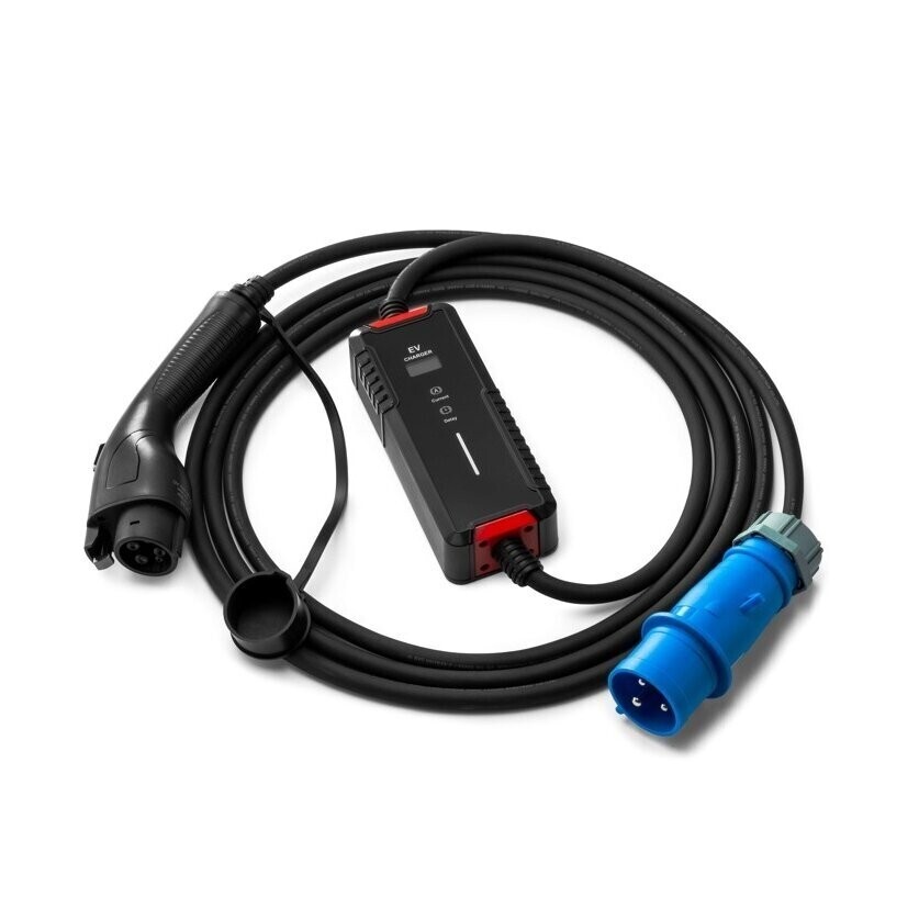 Type 1 Charging Cable 7 kW 32A 1 Phase CEE Blue 5 Meter Length Cable