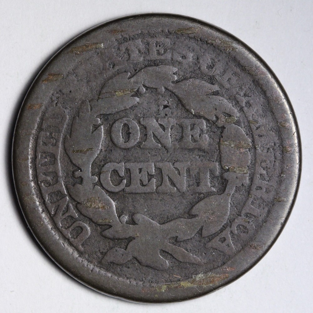 1846 Braided Hair Large Cent E100 WXCA