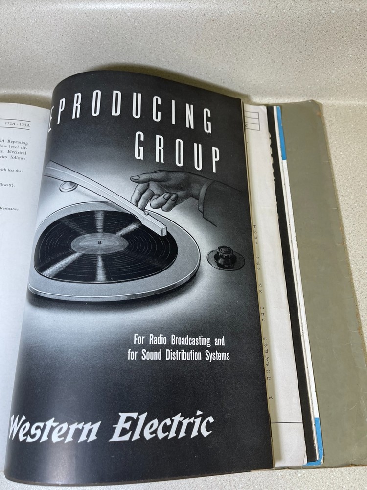 Western Electric Speech Input Equipment Catalgue