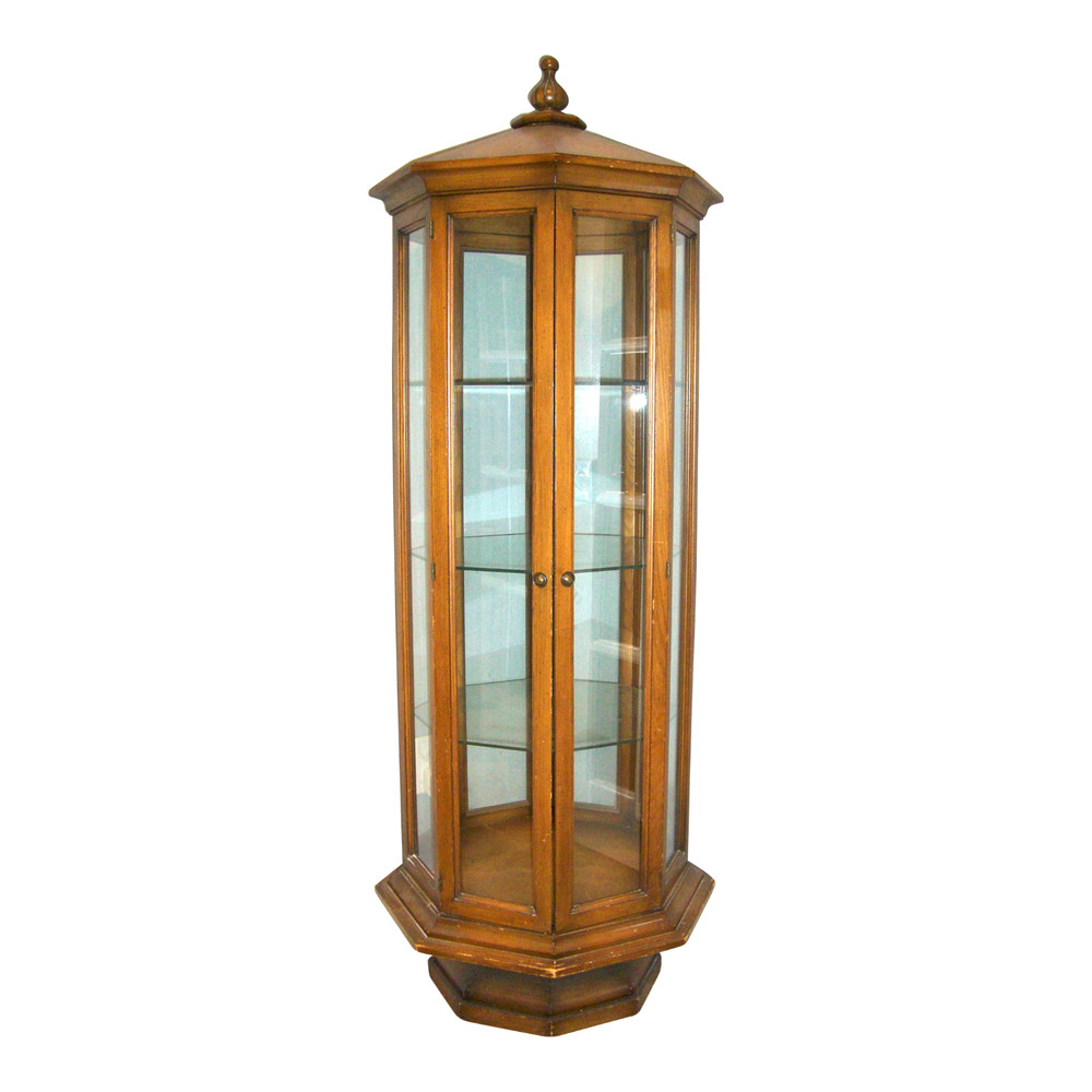 Mid Century Modern Octagonal China Display Cabinet