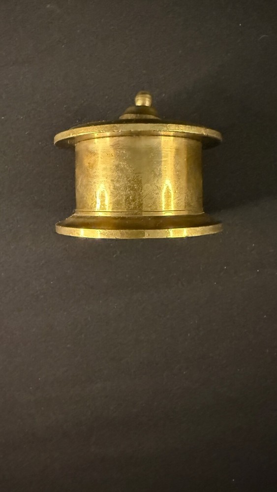 Antique Brass Captains Inkwell Circa 1840