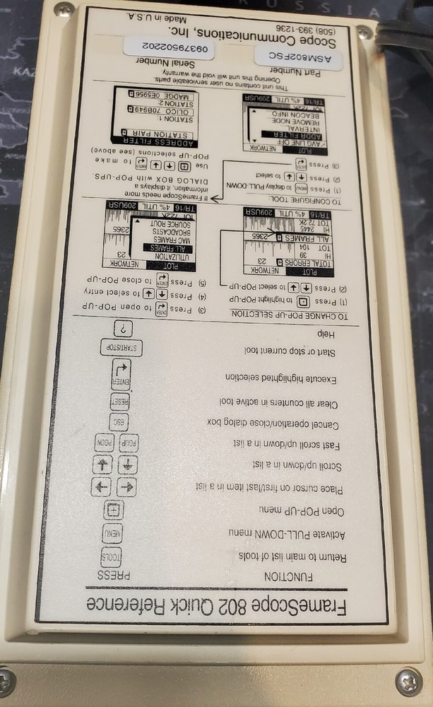 FRAMESCOPE 802 Ethernet Network Tester RJ45 scope communications ASM802FSC