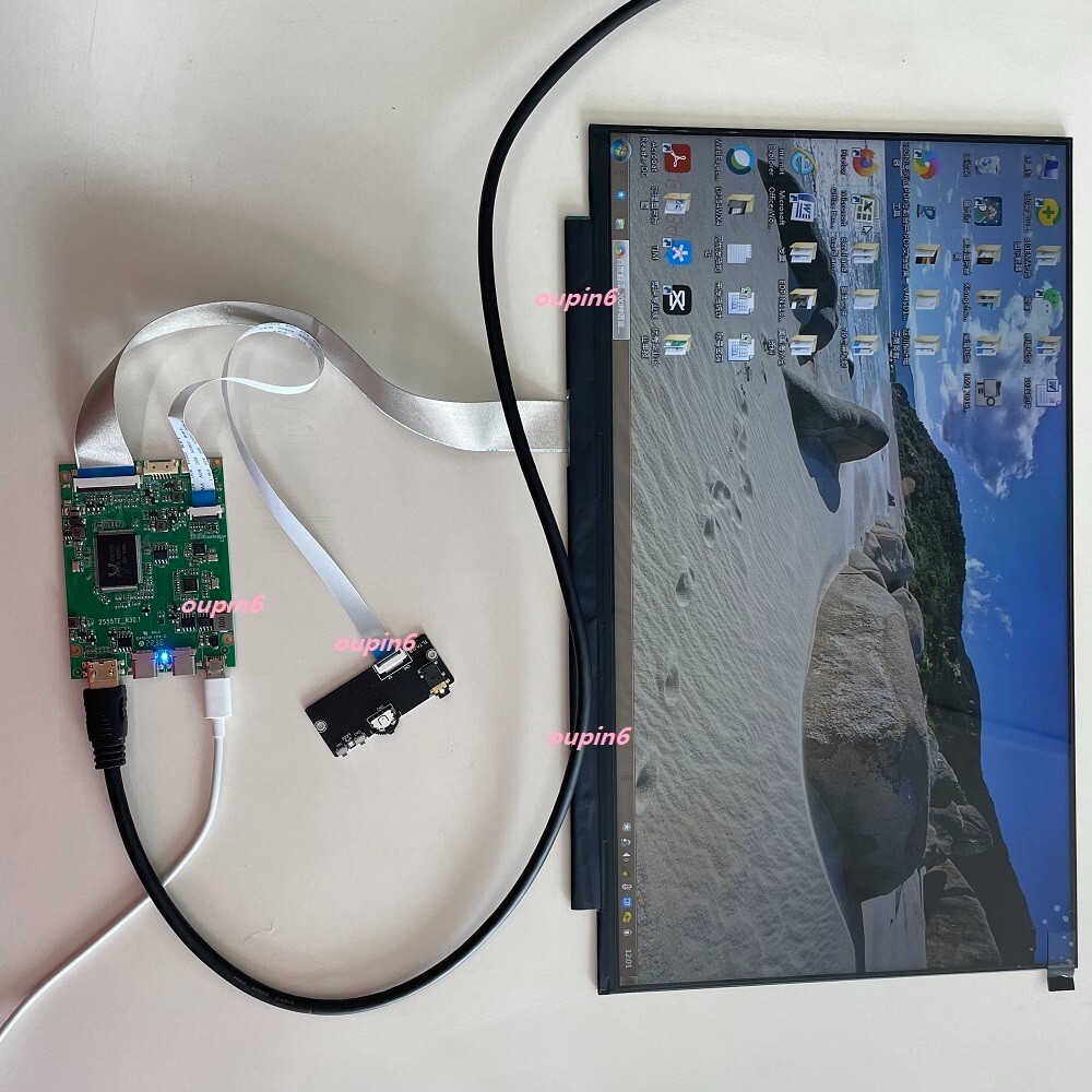 17.3" 1920*1080 IPS Screen panel EDP LED + 2 Type C mini HDMI controller board