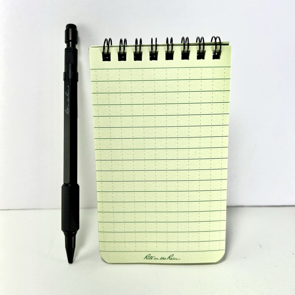 Rite in the Rain Weatherproof Mechanical Pencil & 3 X 5” Note Pad Combo Set