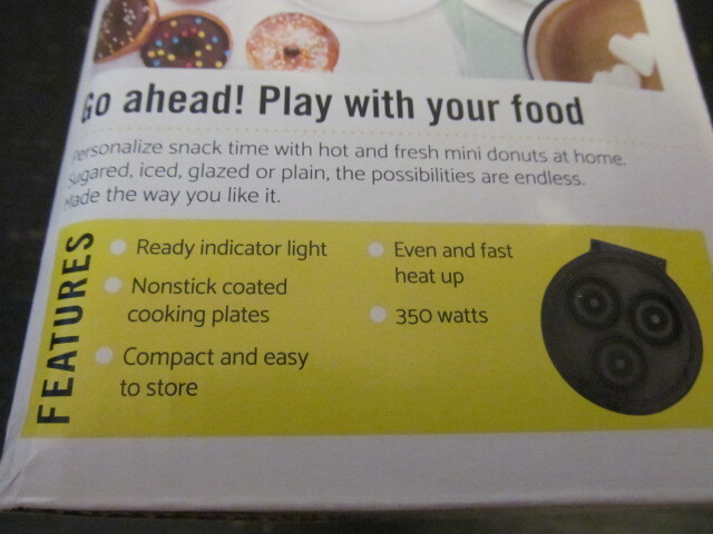 Bella Mini Donut Maker Makes 3 Donuts at a Time, Gray