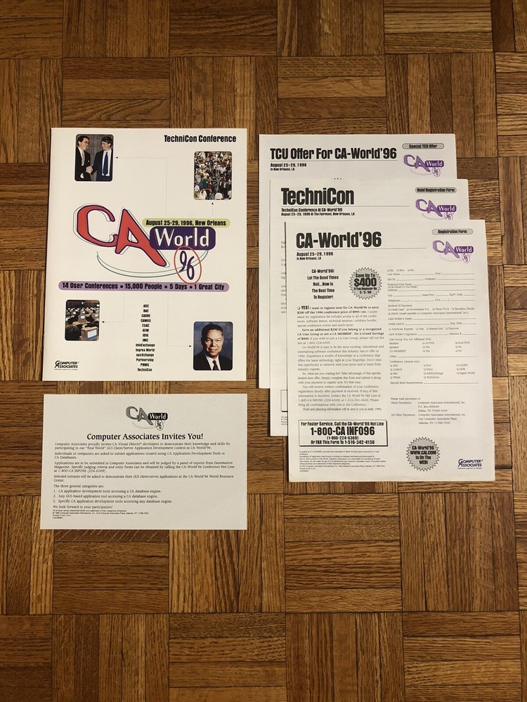 1996 TechniCon Tech Conference At CA-World New Orleans Info Packet