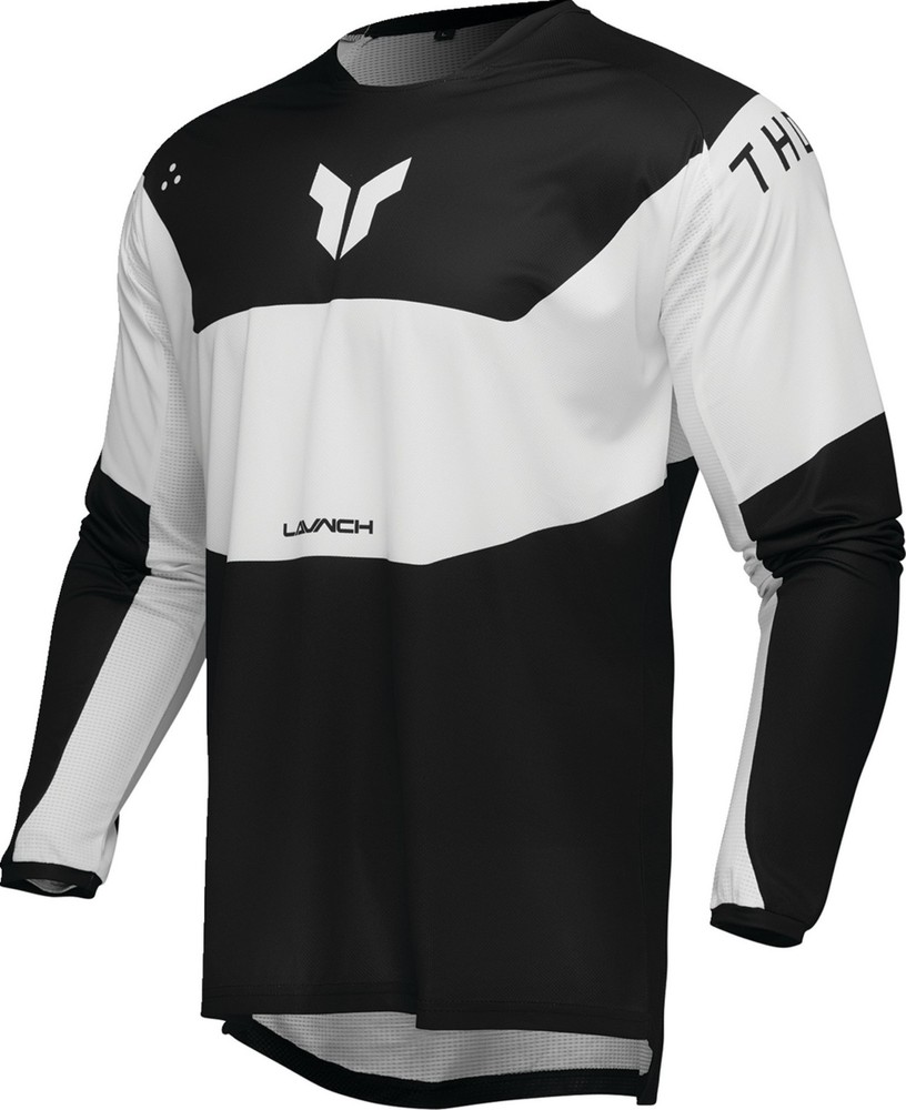 Thor Launchmode Storm Mens MX Offroad Jersey Black