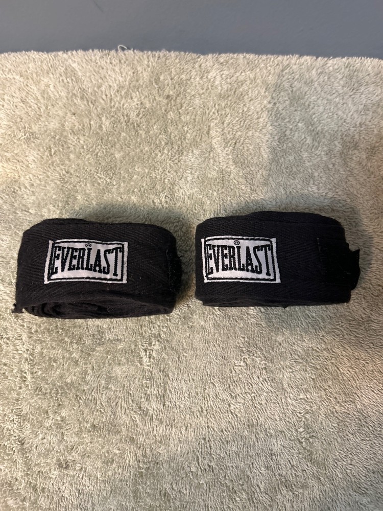 4 Black Everlast Boxing Hand Wrap