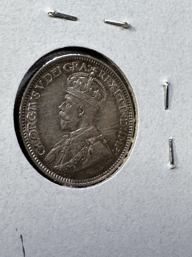 1918 Canada 10 Cents Silver Coin Cleaned
