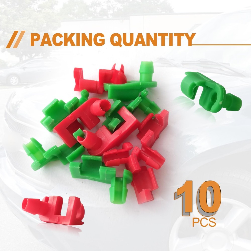 5 Pair Tailgate Handle Rod Clip, Left and Right One Size, green, red
