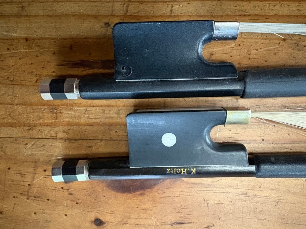 Two Vintage Cello Bows For Restoration