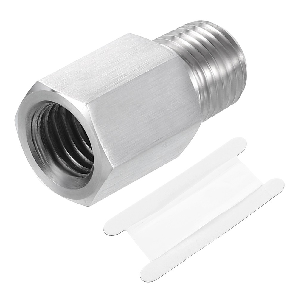 Pipe Fitting Reducing Adapter 1/4" NPT x M12 Reducer Connector Silver