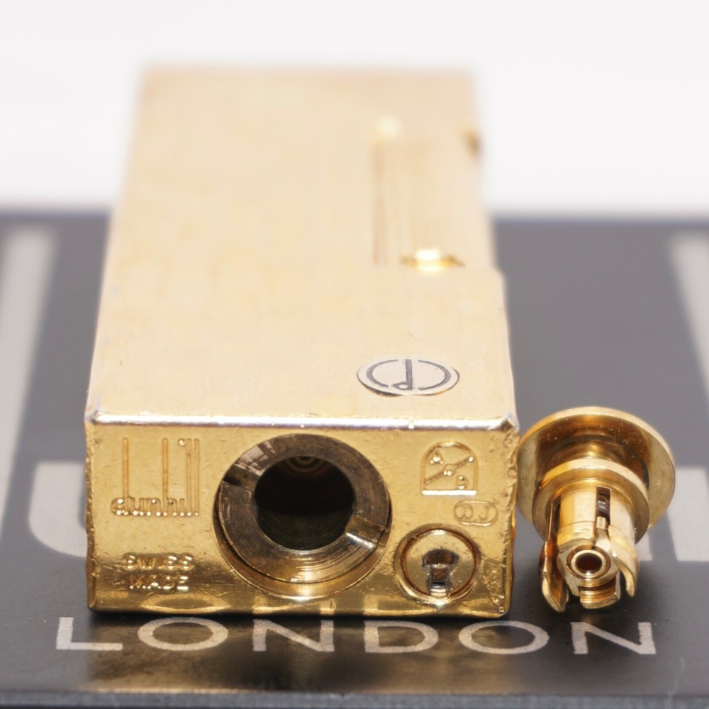 Dunhill Lighter Gold Bambo Pattern-Ultrasonically Cleaned_Working