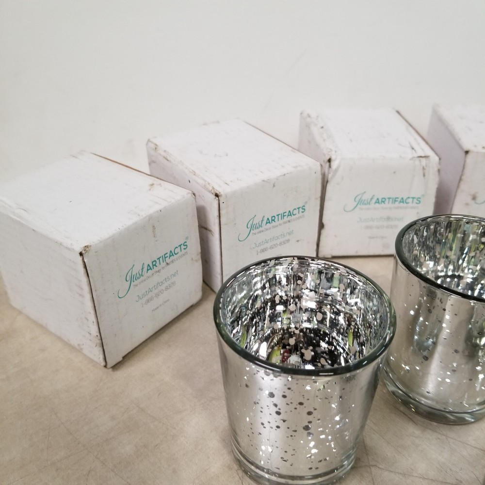 Just Artifacts MERCURY 2.75"H (6PCS, SPECKLED SILVER)