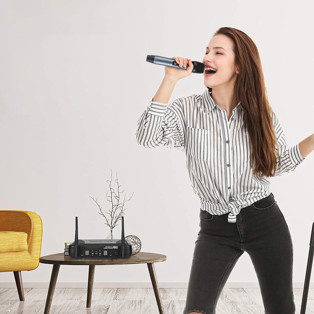 Wireless Microphone Professional Handheld w/Mic System MCX-11 Receiver Karaoke