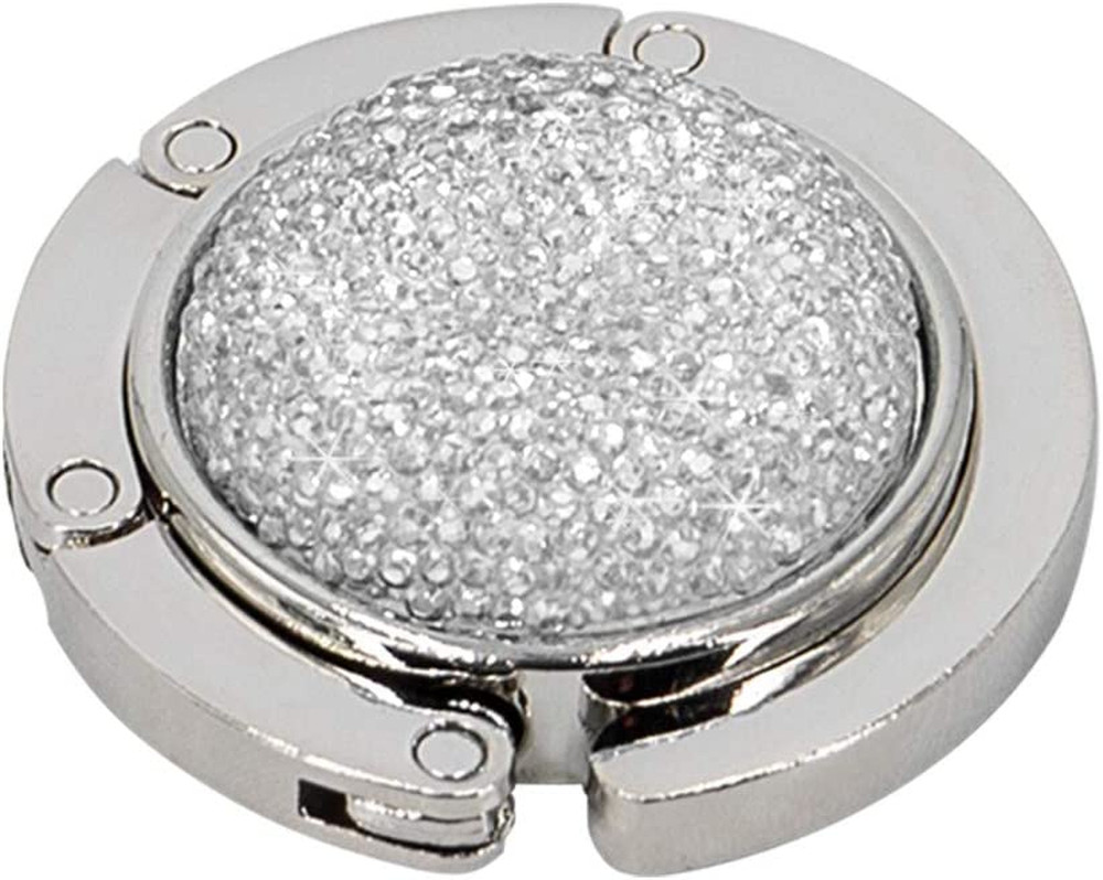Foldable Purse Hook Floding Handbag Hanger Bling Rhinestone Bag Holder for Table