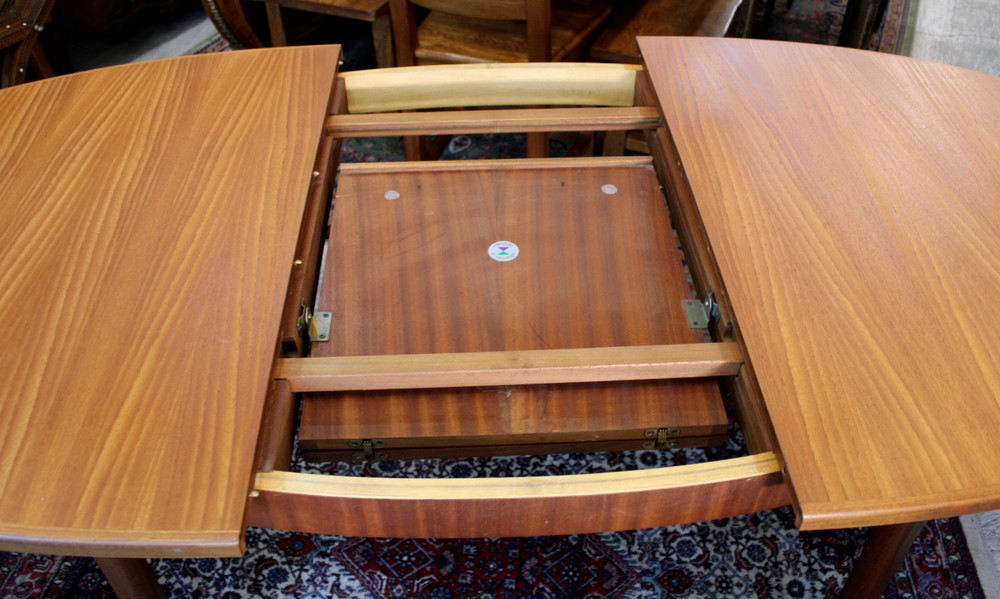 Mid Century Teak Wood McIntosh Butterfly Leaf Dining Table