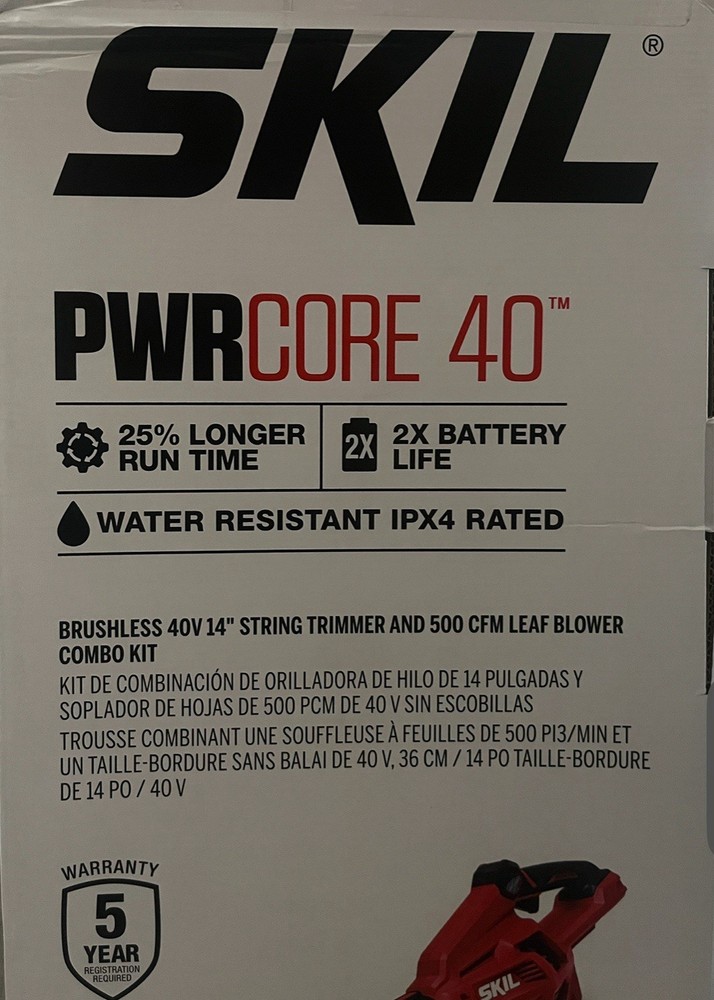 SKIL PWR CORE 40V Cordless Brushless String Trimmer and Leaf Blower Combo Kit