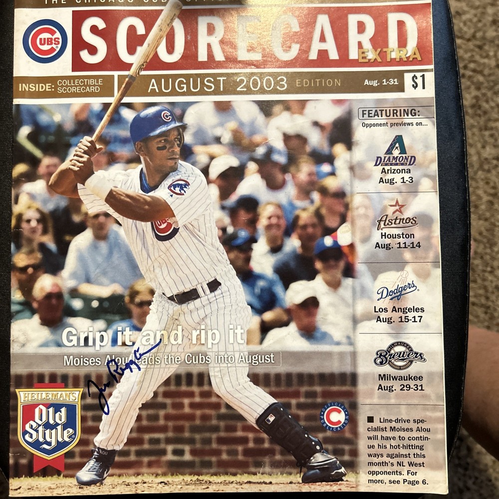 Chicago Cubs 2003 Program with Autograph