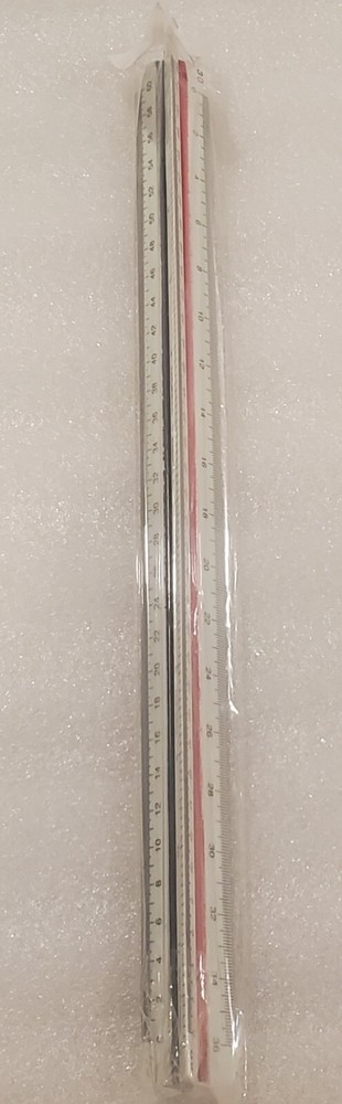 Pacific Arc T5121 Color Coded ENGINEER Triangle Scale Ruler 12 Inch.