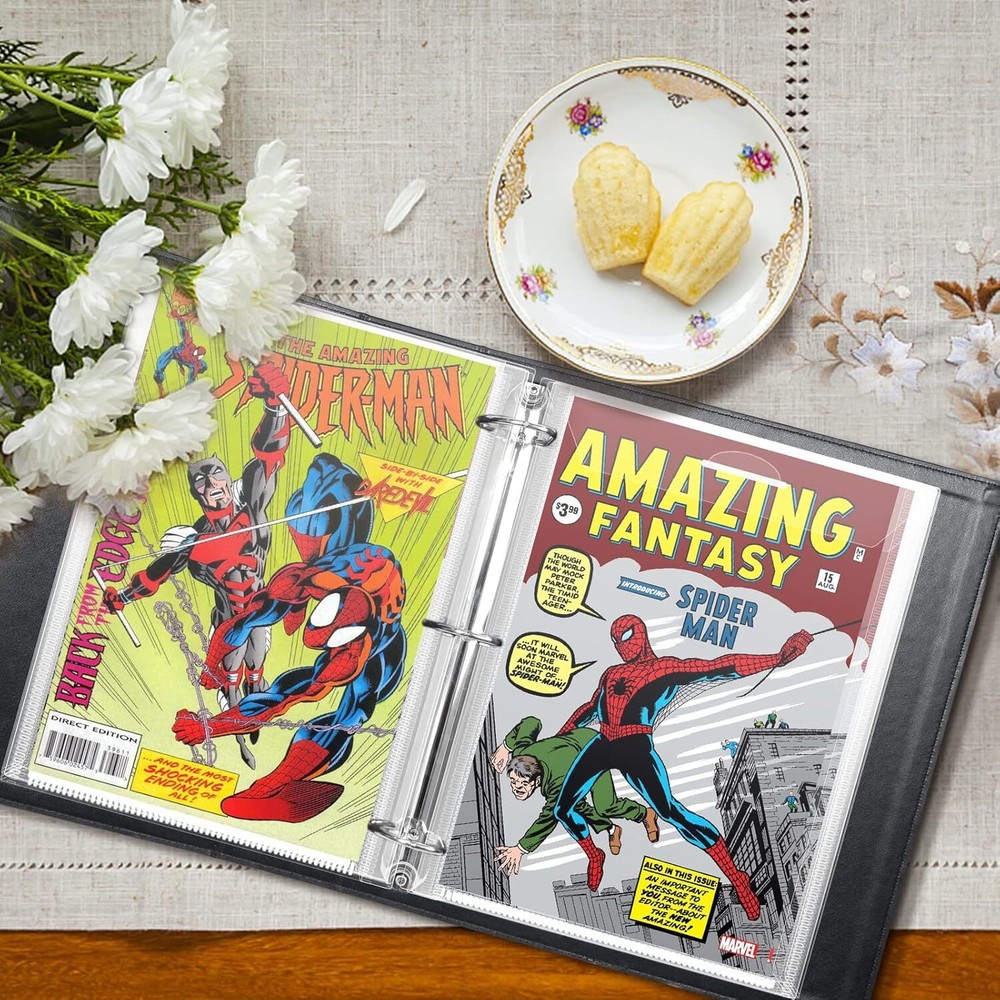 Comic Book Bags Binder Sleeves for Comic Books 12 Pack Comics Protector Bags