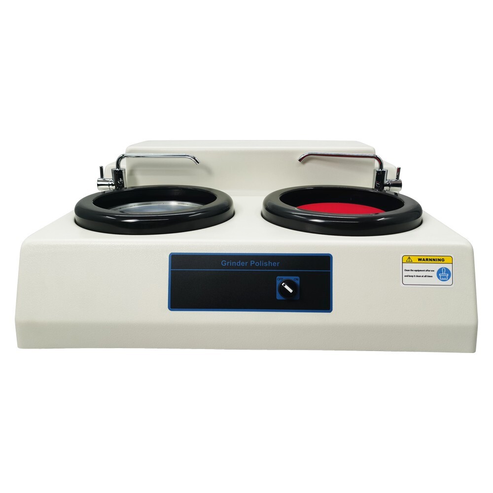 110V Double Disk Metallographic Sample Automatic Polishing Machine VariableSpeed