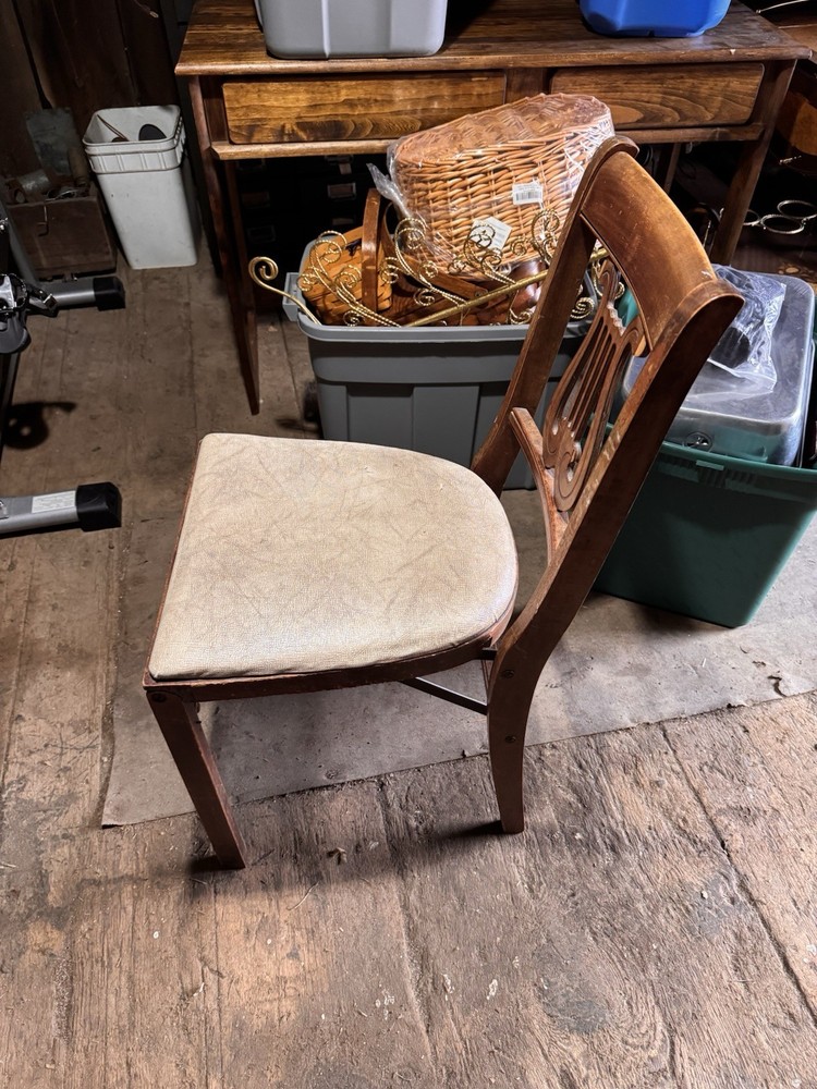 vintage folding chairs wood