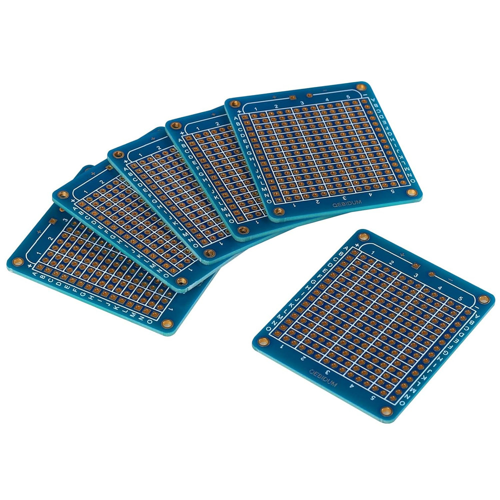 6 Pack Mini Solderable Protoboard DIY PCB Arduino Projects Gold Pads