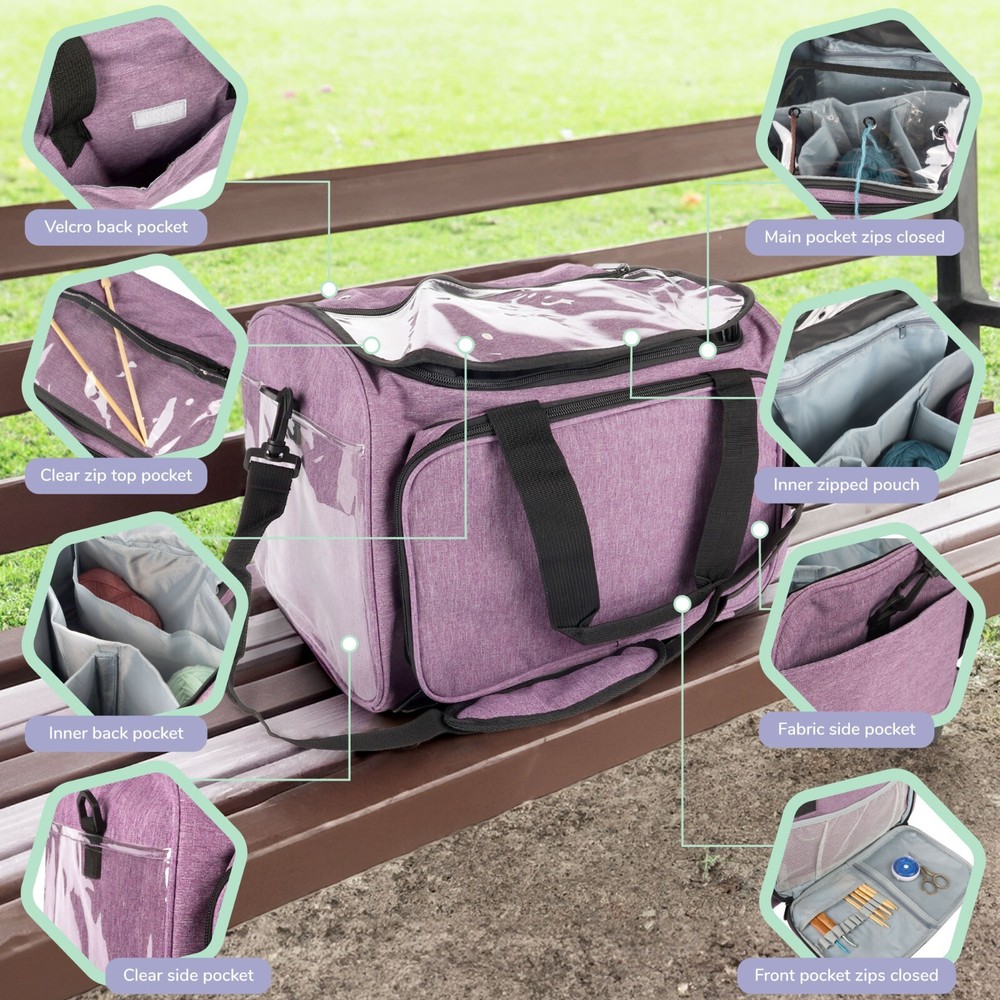 JubileeYarn Rectangular Fabric Yarn Storage Tote Bag