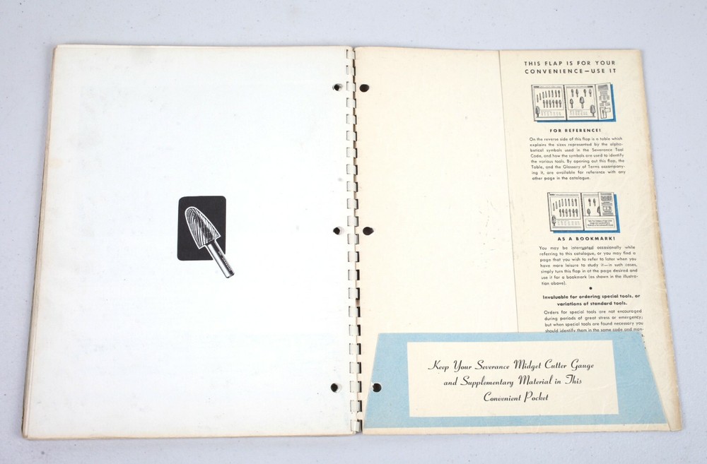 1943 Severance Midget Milling Cutters Catalog Grinding Files Tools Saginaw MI